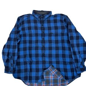 Vintage plaid Polo golf button-up flannel shirt with a relaxed fit size XXXLB